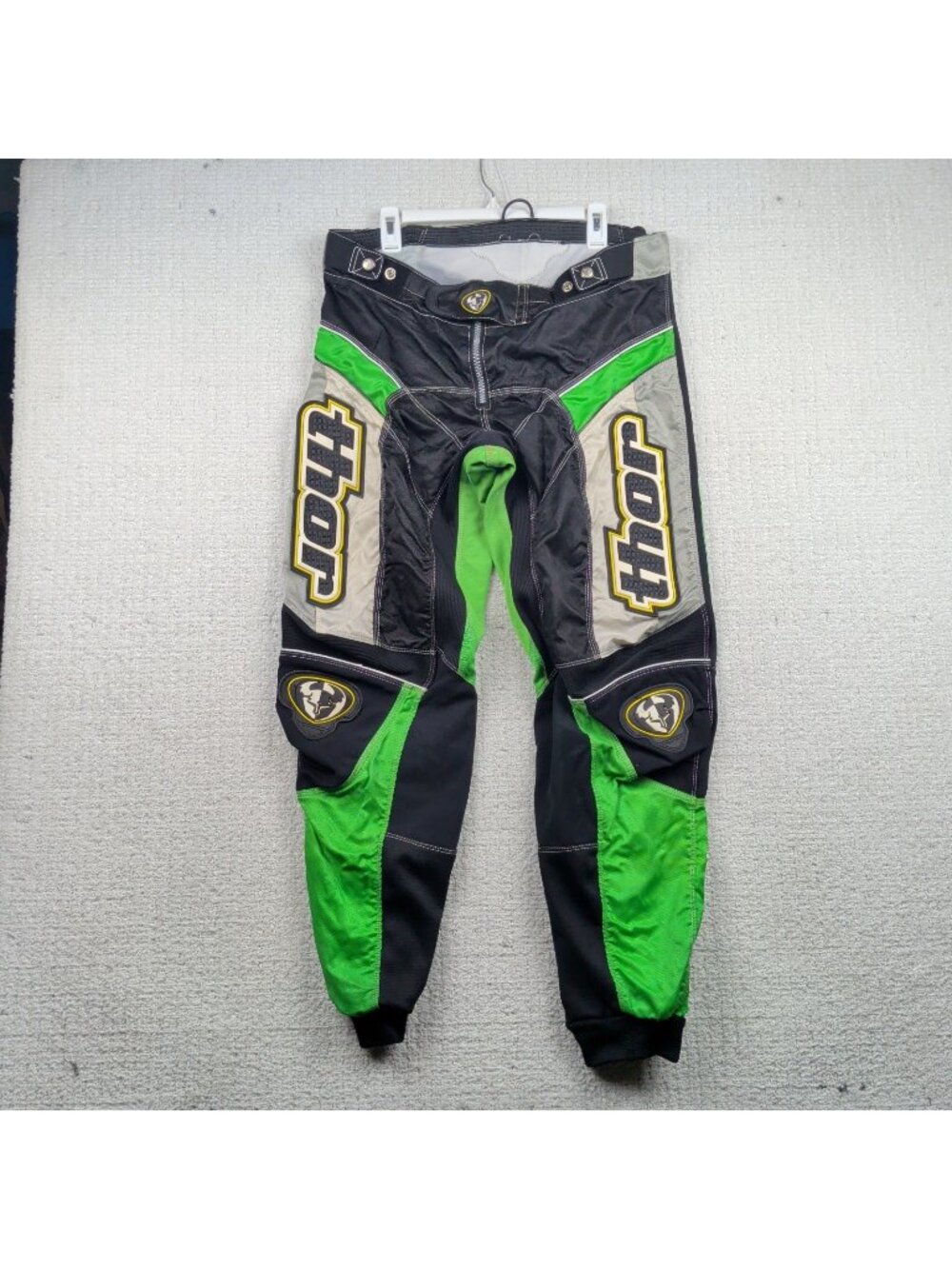 VTG / Y2K Thor Motocross Racing Pants Men Size 36 Techwear Gorpcore Green Grunge